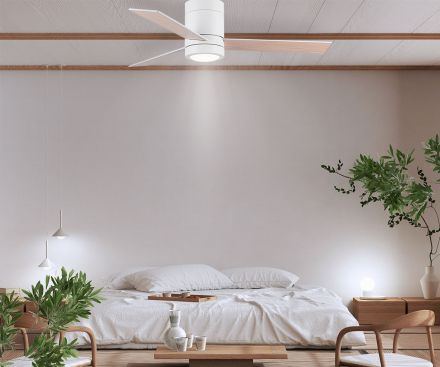 Luma Ανεμιστήρας Οροφής Με LED Φως 12W 117cm Λευκός/Pine Wood