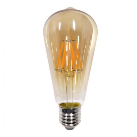 InLight E27 LED Filament ST64 8watt Dimmable με μελί κάλυμμα (7.27.08.24.1)