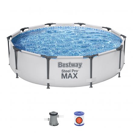 Bestway Στρογγυλή Πισίνα Steel Pro 3.05m x 76cm Pool Set