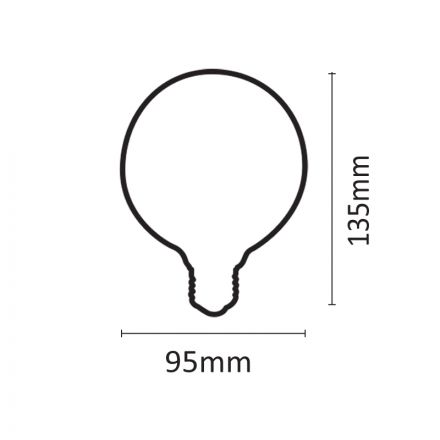 InLight E27 LED Filament G95 12watt (7.27.12.21.1)