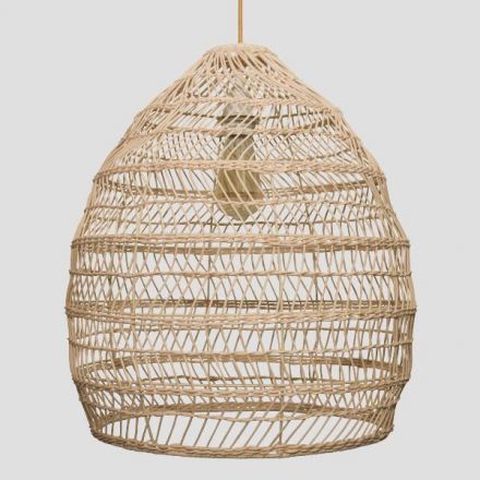 Eurolamp Κρεμαστό Μονόφωτο Φωτιστικό Ε27 Φ45x50 RATTAN (ΨΑΘΙΝΟ)