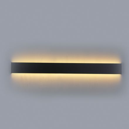 InLight Επιτοίχιο φωτιστικό από μαύρο μέταλλο (43012-BL)