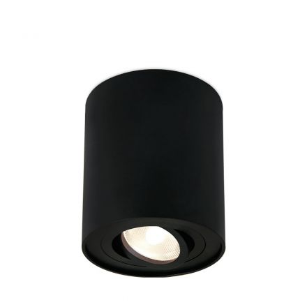 Braytron Στρογγυλό Spot Οροφής LED GU10 Gama Μαύρο 8x10cm