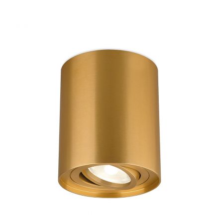 Braytron Στρογγυλό Spot Οροφής LED GU10 Gama Χρυσό 8x10cm
