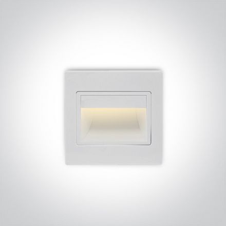 One Light Χωνευτή Απλίκα LED 1.5W 3000K Πλαστικό Λευκό Dark Light