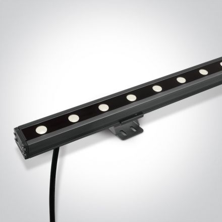 One Light LED Wall Washer 24x1W 3000K Αλουμίνιο Γκρι 24V IP66 Dimmable
