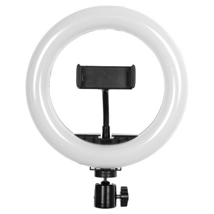 GloboStar® 75800 Professional Digital Ring Light Φ20cm LED SMD 20W 2000lm 180° DC 5V με Καλώδιο Τροφοδοσίας USB - Ενσωματωμένο Χειριστήριο Εναλλαγής Χρωμάτων & 1 Βάση Τηλεφώνου - Πολύχρωμο RGBW+WW Dimmable