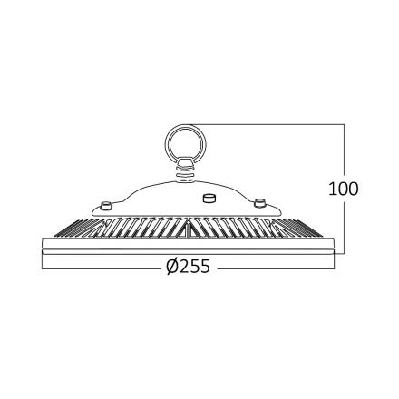 Braytron Καμπάνα LED ESL 100W 6500K IP65 Γκρι