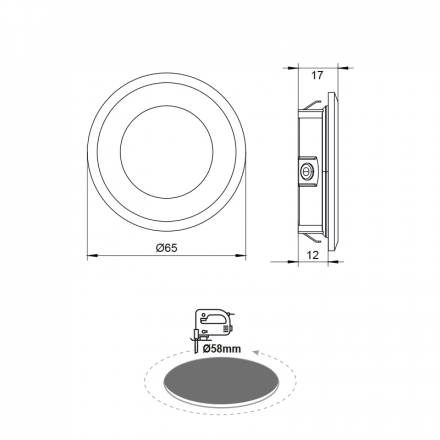 ACA Στρογγυλό Χωνευτό Spot LED 2W 4000K 160Lm 230V AC 100° Ra80 Λευκό