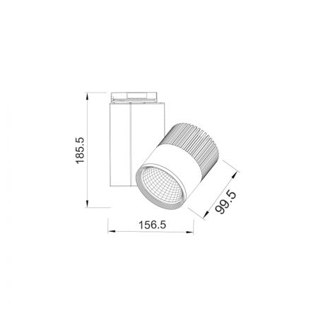 ACA LED Spot Ράγας 30W 3000K 2-Wires 36° 2200Lm 230V Γκρι