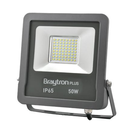 Braytron Προβολέας LED 50W 3000K Γκρι IP65