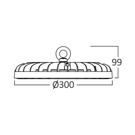 Braytron Καμπάνα LED ESP 200W 4000K IP65 Γκρι