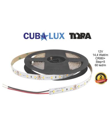 Cubalux Ταινία LED ΤΩΡΑ 12W/m 12V IP20 5m 3000K