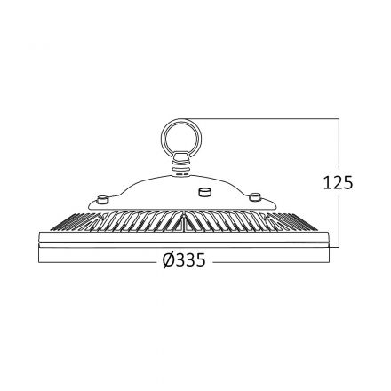 Braytron Καμπάνα LED ESL 200W 4000K IP65 Γκρι