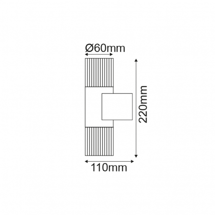 ACA LED Απλίκα Επίτοιχη 2W IP44