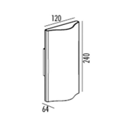 ACA LED 14W Απλίκα Τοίχου High Power IP54