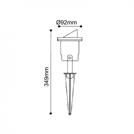 ACA Σποτ Κήπου GU10 max 35W Μαύρο RAL C0026