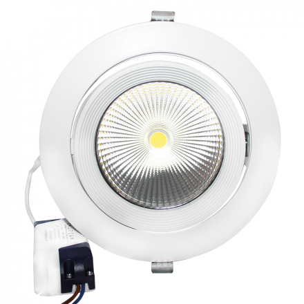 ACA Χωνευτό Spot LED Κινητό 30W 3000K 60° 3400LM 230V Ra80 Λευκό