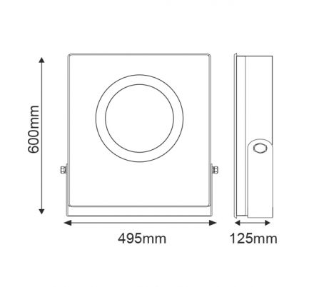 ACA Προβολέας LED 500W 5000K 45000Lm 230V PF>0.95 IP66