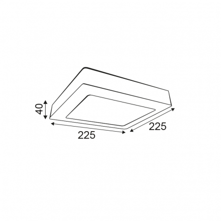 Dio Χωνευτό Τετράγωνο LED Slim Panel Οροφής 20W 3000K NIKI SMD IP44 Nickel Mat