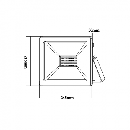 ACA Προβολέας LED SMD 100W 3000K 8100Lm 230V Μαύρος IP66