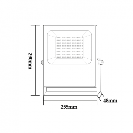 ACA Προβολέας LED SMD 100W RGBW 230V Μαύρος IP66