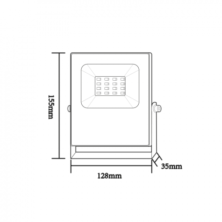 ACA Προβολέας LED SMD 10W RGBW 230V Μαύρος IP66