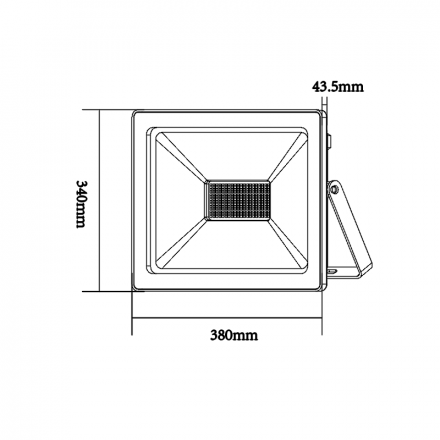 ACA Προβολέας LED SMD 200W 3000K 16000Lm 230V Μαύρος IP66