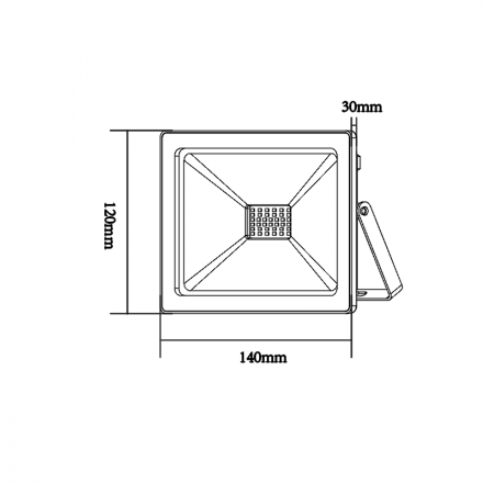 ACA Προβολέας SMD LED IP66 30W 3000K 2400 Lm 230V Λευκό