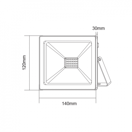 ACA Προβολέας LED SMD 30W Μπλε 230V Μαύρος IP66