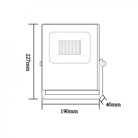 ACA Προβολέας LED SMD 30W RGBW 230V Μαύρος IP66