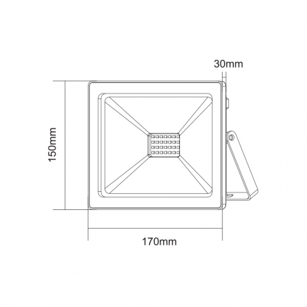 ACA Προβολέας LED SMD 50W Μπλε 230V Μαύρος IP66