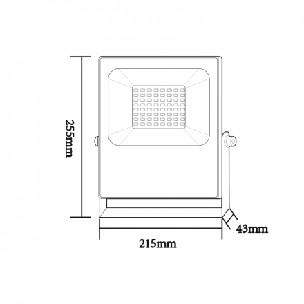 ACA Προβολέας LED SMD 50W RGBW 230V Μαύρος IP66