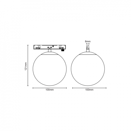 ACA Mini Μαγνητικό Φωτιστικό LED 24V DC 7W 3000K 650LM 230° RA90 Φ100mm ΟΠΑΛ ΓΥΑΛΙ