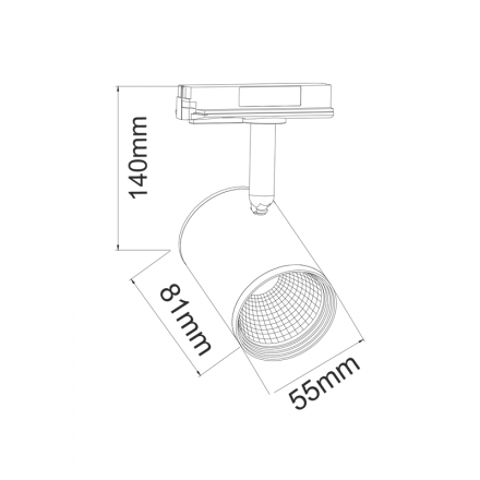 ACA LED Spot Ράγας 7W 3000K 2-Wires 24° 700Lm 230V Γκρι