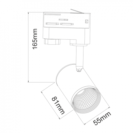 ACA LED Spot Ράγας 7W 3000K 4-Wires 24° 700Lm 230V Γκρι